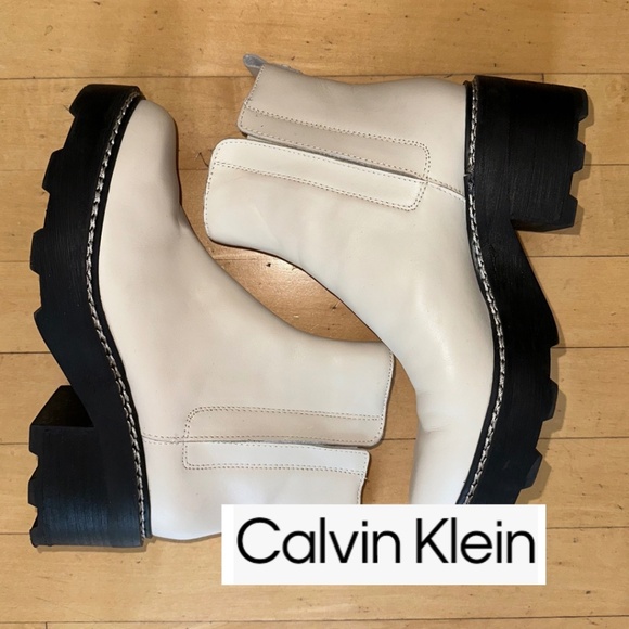 Calvin Klein Shoes - Like New Calvin Klein Amina Chelsea lug sole boot, 6.5,  GD1111